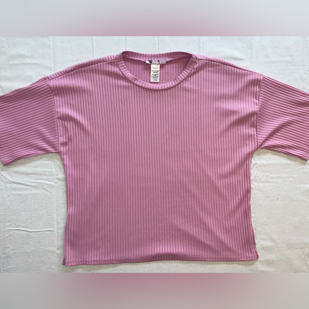Spring Lalavon Short Sleeve Ribbed Top